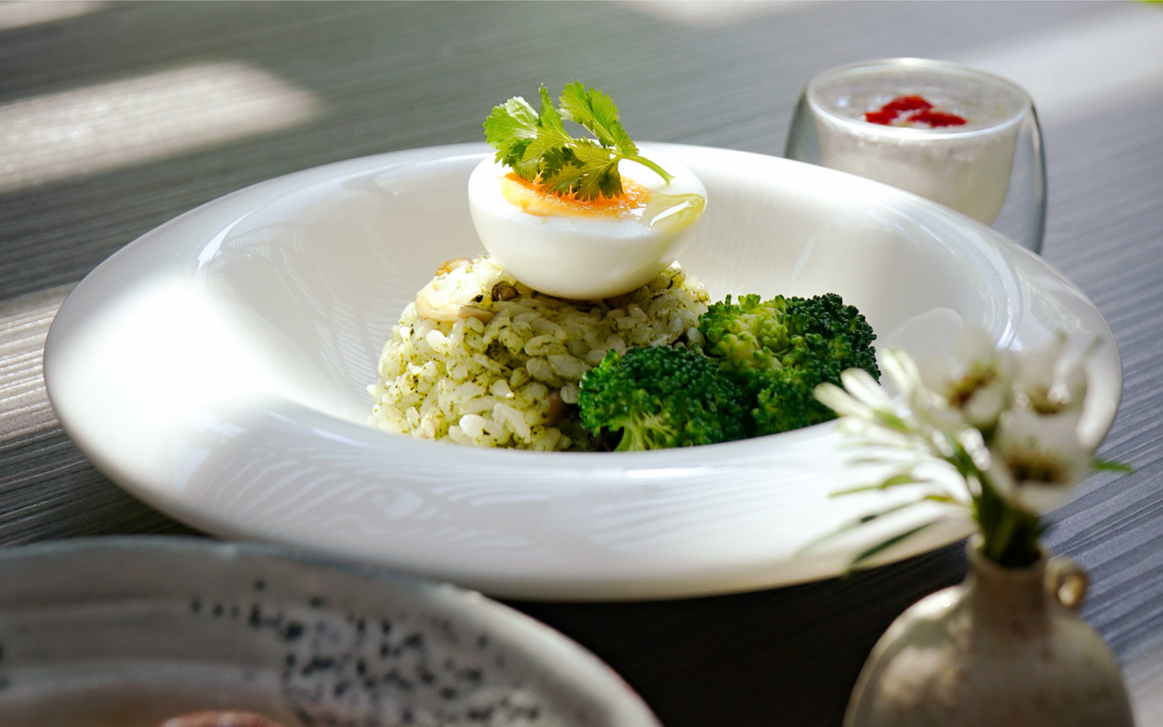 松露羽衣甘藍青醬燉飯