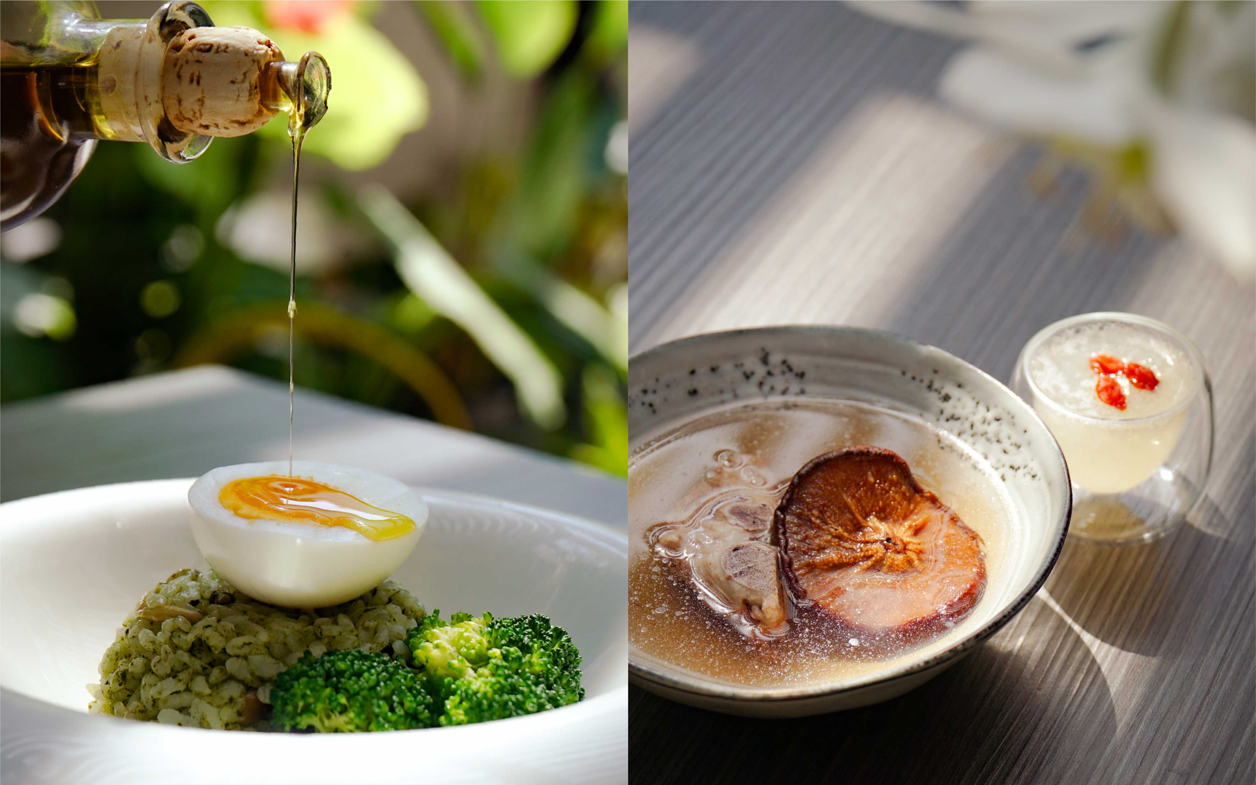 松露羽衣甘藍青醬燉飯+枇杷花水梨湯+低糖銀耳露